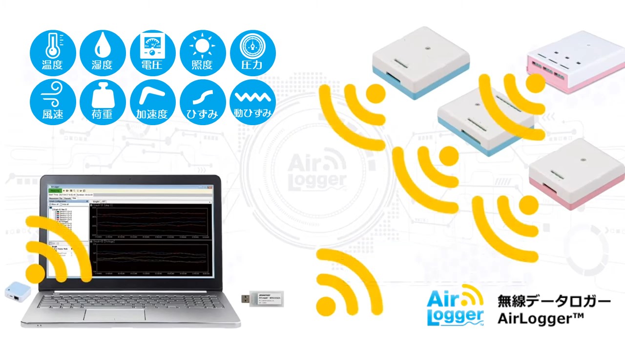 無線データロガー『AirLogger』｜温度・電圧・ひずみ測定 - 日本海計測